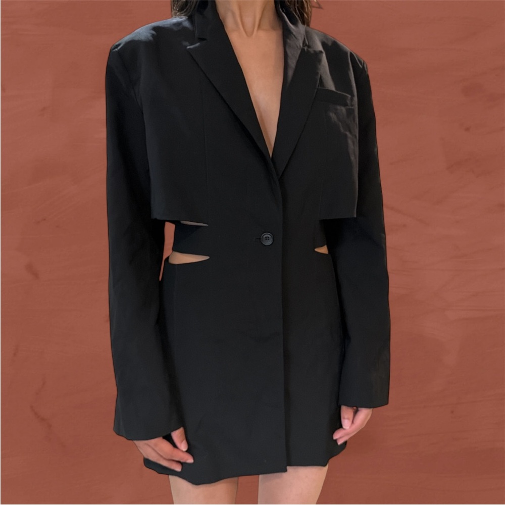 JACQUEMUS BLACK BARI BLAZER DRESS